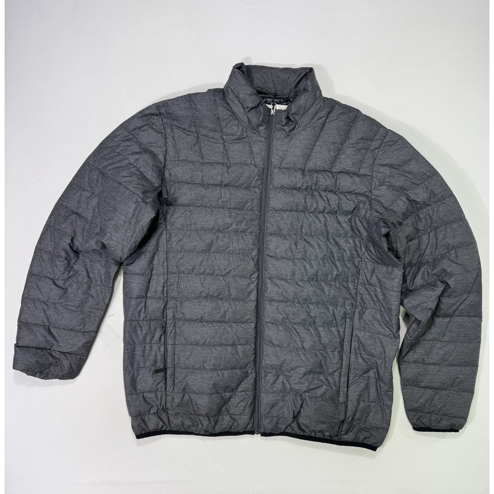 Joseph Abboud Duck Down Puffer Jacket Men XLT Grey Quilted Packable HDNS70 Coat